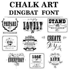 chalk art dingbat font