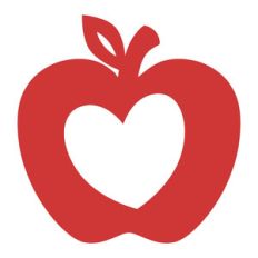 apple with heart