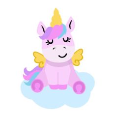 unicorn sitting on a cloud