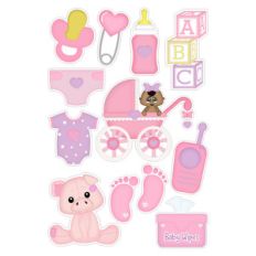 baby girl dark skin planner stickers