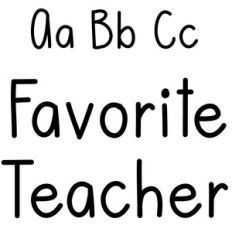 favorite teacher font