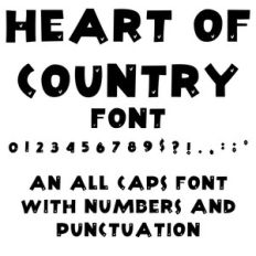 heart of country font