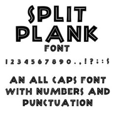split plank font