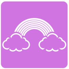 rainbow stencil card
