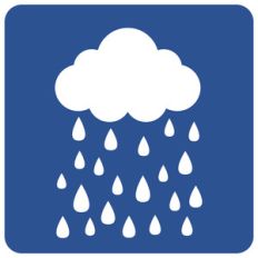 rainy cloud stencil card