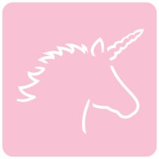 unicorn stencil card