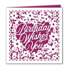 birthday wishes floral card