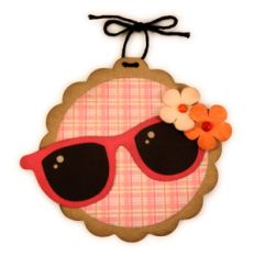 sun glasses flowers ornament
