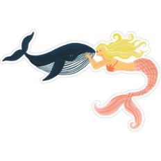 mermaid and whale