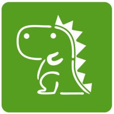dino toy stencil card