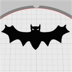 bat silhouette embellishment