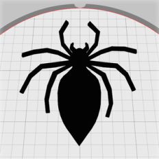 spider silhouette embellishment