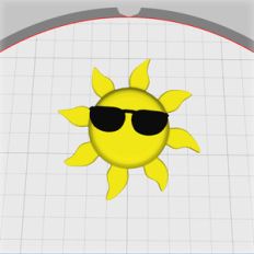 sun with sunglasses embellishment