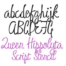 pn queen hippolyta script stencil
