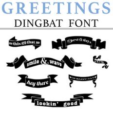 greetings dingbat font