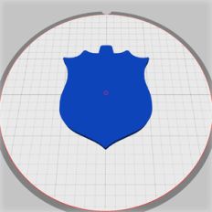 shield keyring blank