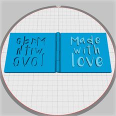 made with love embossing folder