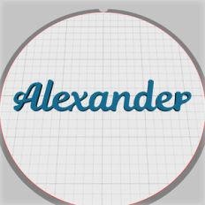alexander name pendant