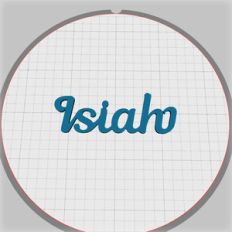 isiah name pendant