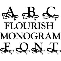 flourish monogram font