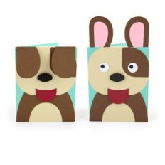 flip ears card dog