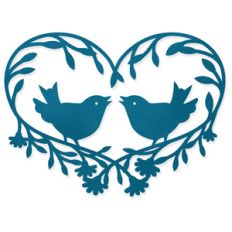 cute love birds in a heart