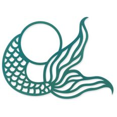 mermaid's tail monogram frame