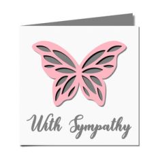 butterfly cutout sympathy card