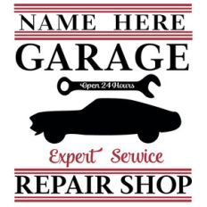 custom garage repair sign