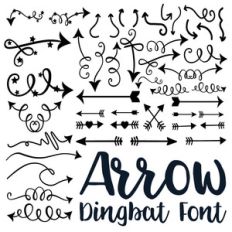 arrow dingbat font