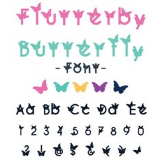 flutterby butterfly font