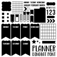 planner dingbat font