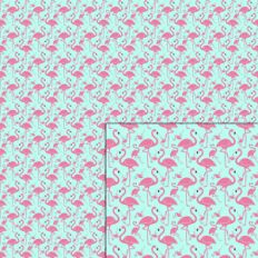 flamingo blue pattern
