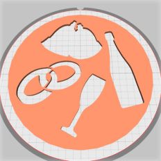 marriage celebration stencil