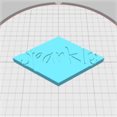 diamond box lid with 'sparkle' engraving