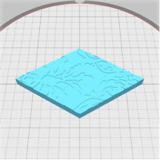 diamond box lid with damask pattern