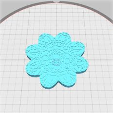 flower box lid with mandala pattern