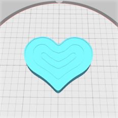 heart box lid with 5mm gemstone channels