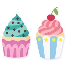two cupcakes