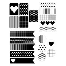 black and white stickers