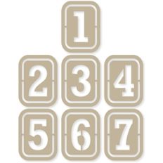 number stencils 3x4 life cards