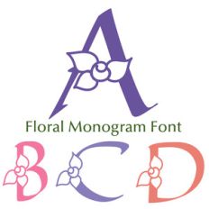 floral monogram font