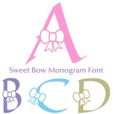 sweet bow monogram font