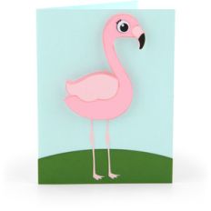 bobble head card flamingo