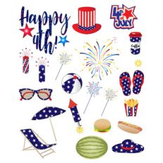 4th of july at the beach stickers