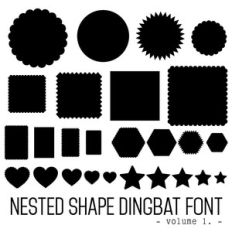 nested shape dingbat font