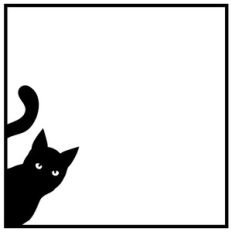 peeping cat square frame