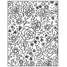 floral coloring page