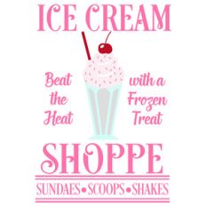ice cream shoppe sign