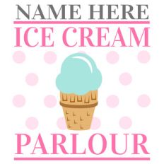custom ice cream parlor sign
